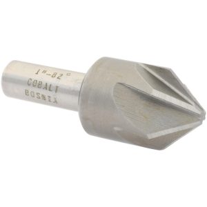 VALUE COLLECTION Countersink: 1" Head Dia, 82.00 deg Included Angle, 6 Flute, Cobalt Steel, Right Hand Cut CS2160100