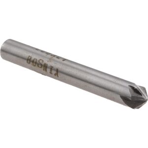 VALUE COLLECTION Countersink: 1/4" Head Dia, 90.00 deg Included Angle, 6 Flute, Cobalt Steel, Right Hand Cut SC2190016
