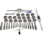 VALUE COLLECTION Tap & Die Set: 1/8-27 to 3/4-16 Taps, 1/4-20 to 3/4-16 Dies, NPT, UNC & UNF 314-9642
