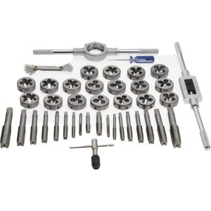 VALUE COLLECTION Tap & Die Set: 1/8-27 to 3/4-16 Taps, 1/4-20 to 3/4-16 Dies, NPT, UNC & UNF 314-9642