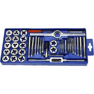 VALUE COLLECTION Tap & Die Set: #4-40 to 1/2-20 Taps, #4-40 to 1/2-20 Dies, NPT, UNC & UNF 314-9639
