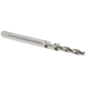 VALUE COLLECTION Spiral Flute Tap: #3-56, UNF, 2 Flute, Bottoming Chamfer, 2B Class of Fit, High-Speed Steel, Bright/Uncoated Finish JY63328413