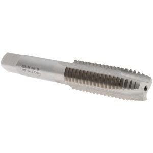VALUE COLLECTION Spiral Point Tap: 5/8-11 UNC, 3 Flutes, Plug Chamfer, HSS, Bright/Uncoated Coated JY63328587