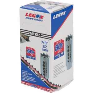 LENOX Hole Saw: 7/8" Saw Dia, 1-1/2" Cut Depth LXAH378