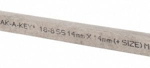 MAK-A-KEY Oversized Key Stock: 12" Long, 18-8 Stainless Steel 751414-305