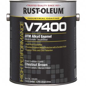 RUST-OLEUM Alkyd Enamel Paint: 1,280 fl oz, Gloss, Chestnut Brown 245380