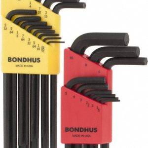 BONDHUS 22 Piece L-Key Hex Key Set 22198