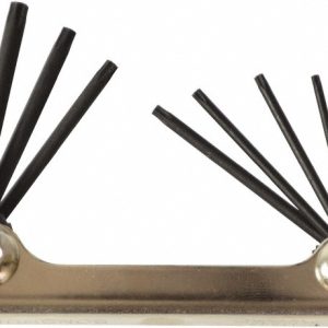 BONDHUS Torx Key Set: 8 Pc, Fold-Up Handle, T6 to T25 14532