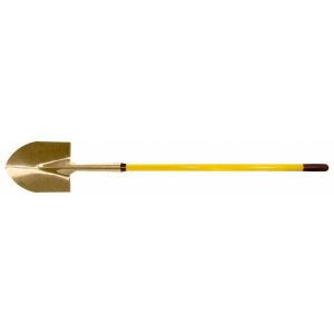 AMPCO Scooping Shovel: Aluminum Bronze, Round, 9" Blade Width S-81FG