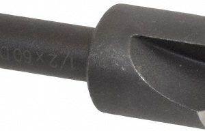 CLEVELAND Countersink: 1/2" Head Dia, 60.00 deg Included Angle, 3 Flute, High-Speed Steel, Right Hand Cut C46162