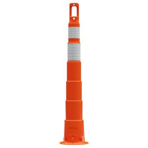 PRO-SAFE 50.4" High, 7.6" Wide Reflective Trim Line Channelizer Post 650R1-O-4-HIP-A