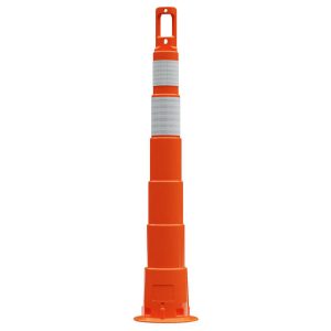 PRO-SAFE 50.4" High, 7.6" Wide Reflective Trim Line Channelizer Post 650R1-O-6-HIP-A
