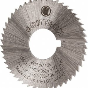 CONTROX Slitting & Slotting Saw: 1-1/2" Dia, 1/16" Thick, 1/2" Arbor Hole, 48 Teeth, Cobalt 11600381580001