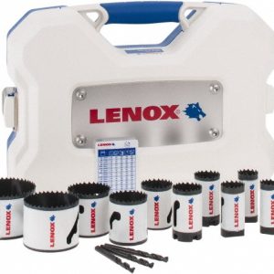 LENOX Contractor's Hole Saw Kit: 17 Pc, 5/8 to 3" Dia 308201200G