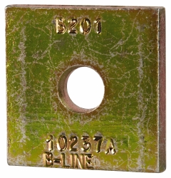 COOPER B-LINE Strut Channel Square Washer: Use with Cooper B-Line - Metal Framing Channels, 3/8" Bolt 78101104460