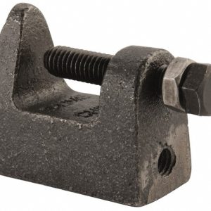 COOPER B-LINE Wide & Top Jaw Clamp: 1/8 to 1-1/4" Flange Thickness, 2" Flange Width, 3/8" Rod 78101170499