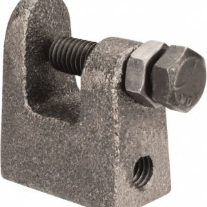 COOPER B-LINE Top Clamp: 1/8 to 3/4" Flange Thickness, 2" Flange Width, 3/8" Rod 78101170539