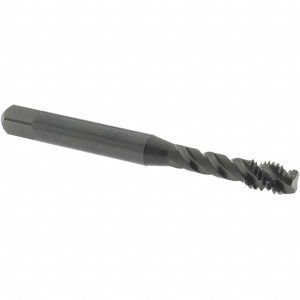 OSG Spiral Flute Tap: M6x1, Metric Coarse, 3 Flute, Modified Bottoming Chamfer, 6H Class of Fit, Vanadium High-Speed Steel, Oxide Finish 2991001