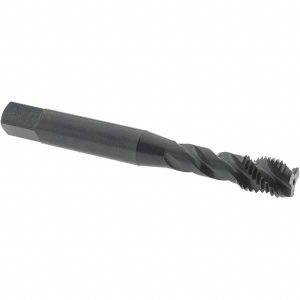 OSG Spiral Flute Tap: M8x1, Metric Fine, 3 Flute, Modified Bottoming Chamfer, 3B Class of Fit, Vanadium High-Speed Steel, Oxide Finish 2991301