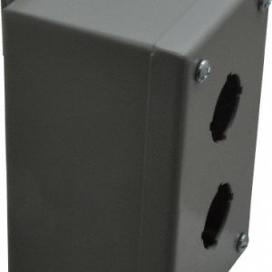 COOPER B-LINE 2 Hole, 1.203" Hole Dia, Steel Pushbutton Switch Enclosure 78205170065