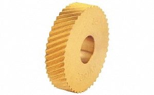 DORIAN TOOL Standard Knurl Wheel: 1" Dia, 90 &deg; Tooth Angle, 12 TPI, Straight, High Speed Steel 73310125606
