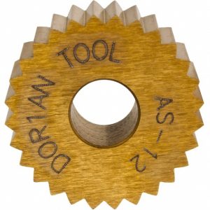DORIAN TOOL Standard Knurl Wheel: 3/4" Dia, 90 &deg; Tooth Angle, 12 TPI, Straight, High Speed Steel 73310123504