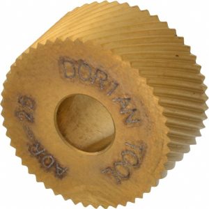 DORIAN TOOL Standard Knurl Wheel: 3/4" Dia, 90 &deg; Tooth Angle, 25 TPI, Diagonal, High Speed Steel 73310123644