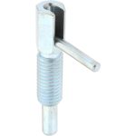 GIBRALTAR 1/2-13, 1.1" Thread Length, 0.31" Plunger Diam, 1 Lb Init to 5 Lb Final End Force, Steel Locking L Handle Plunger LL-5-PT-G