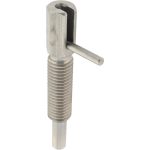 GIBRALTAR 5/8-11, 1.82" Thread Length, 0.38" Plunger Diam, 1 Lb Init to 5 Lb Final End Force, Stainless Steel Locking L Handle Plunger LLS-7-PT-G