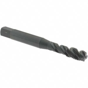 OSG 1/4-28 UNF, 3 Flute, 45&deg; Helix, Modified Bottoming Chamfer, Oxide Finish, Vanadium High Speed Steel Spiral Flute STI Tap 1714301