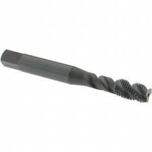 OSG 1/4-28 UNF, 3 Flute, 45&deg; Helix, Modified Bottoming Chamfer, Oxide Finish, Vanadium High Speed Steel Spiral Flute STI Tap 1714401