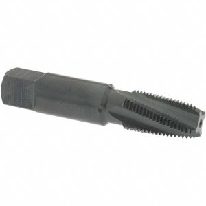 OSG 1/8-27 NPT, 15&deg; Helix, 4 Flutes, Modified Bottoming Chamfer, Oxide Finish, Vanadium High Speed Steel, Spiral Flute Pipe Tap 1735101