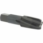 OSG 1/2-14 NPT, 15&deg; Helix, 4 Flutes, Modified Bottoming Chamfer, Oxide Finish, Vanadium High Speed Steel, Spiral Flute Pipe Tap 1735501