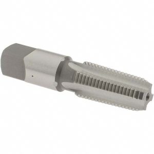 OSG Standard Pipe Tap: 1/4-18, NPT, 4 Flutes, Cobalt, Bright/Uncoated 1736100