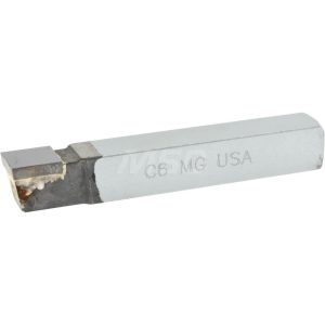ACCUPRO Single Point Tool Bit: 3/8'' Shank Width, 3/8'' Shank Height, Micrograin Solid Carbide Tipped, Neutral, C, Square Nose 410-MG
