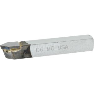 ACCUPRO Single Point Tool Bit: 3/8'' Shank Width, 3/8'' Shank Height, Micrograin Solid Carbide Tipped, Neutral, D, Pointed Nose 510-MG