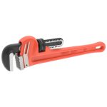 PRO-SOURCE Straight Pipe Wrench: 2" Max, 12" OAL, Cast Iron TD0509A 12"