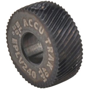 VALUE COLLECTION Convex Knurl Wheel: 1/2" Dia, 90 &deg; Tooth Angle, 40 TPI, Diagonal, Cobalt EPLV240