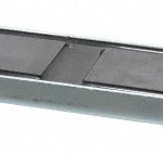 ECLIPSE 45 Max Pull Force Lb, 12" Long x 2" Wide x 5/8" Thick, Rectangular Channel, Ceramic Fixture Magnet E666/MSC