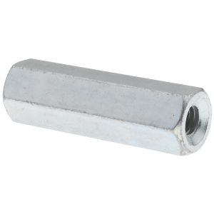 COUPLING NUT SUPPLY M6x1.00 Metric Coarse, 1-1/2" OAL Steel Standard Coupling Nut 250441
