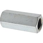 COUPLING NUT SUPPLY M12x1.75 Metric Coarse, 1-1/2" OAL Steel Standard Coupling Nut 250450