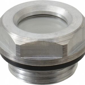 J.W. WINCO M20x1.5 Thread, 23mm Distance Across Flats, Aluminum Oil Level Sight Glasses 743-14-M20X1.5-A