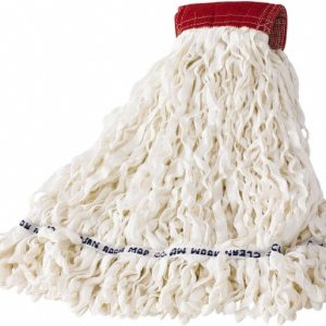 RUBBERMAID Wet Mop Loop: Small, White Mop, Blended Fiber FGT30000WH00