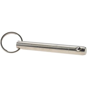 GIBRALTAR 3/8" Pin Dia, 2-7/8" Long, Zinc Plated Stainless Steel Ball Lock Hitch Pin mrq-ss-1142