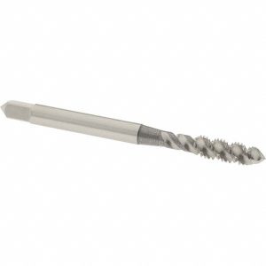 OSG Spiral Flute Tap: M5x0.8, Metric Coarse, 3 Flute, Plug Chamfer, 6H Class of Fit, High-Speed Steel, Bright/Uncoated Finish 1985700