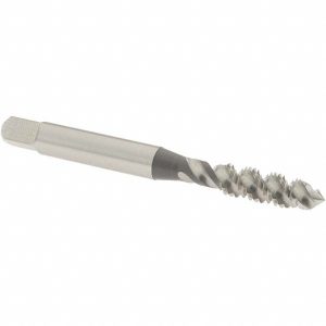 OSG Spiral Flute Tap: M6x1, Metric Coarse, 3 Flute, Plug Chamfer, 6H Class of Fit, High-Speed Steel, Bright/Uncoated Finish 1986000