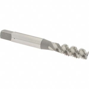 OSG Spiral Flute Tap: M8x1.25, Metric Coarse, 3 Flute, Plug Chamfer, 6H Class of Fit, High-Speed Steel, Bright/Uncoated Finish 1986300