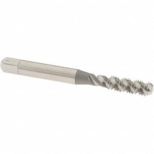 OSG Spiral Flute Tap: M6x1, Metric Coarse, 3 Flute, Bottoming Chamfer, 6H Class of Fit, High-Speed Steel, Bright/Uncoated Finish 1986100