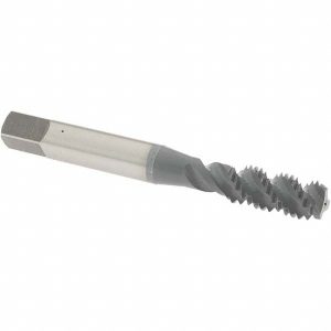 OSG Spiral Flute Tap: M8x1.25, Metric Coarse, 3 Flute, Bottoming Chamfer, 6H Class of Fit, High-Speed Steel, elektraLUBE Finish 1986402