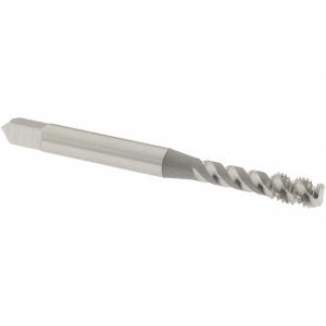 OSG #8-32 UNC, 3 Flute, 50&deg; Helix, Bottoming Chamfer, Bright Finish, High Speed Steel Spiral Flute STI Tap 8006900